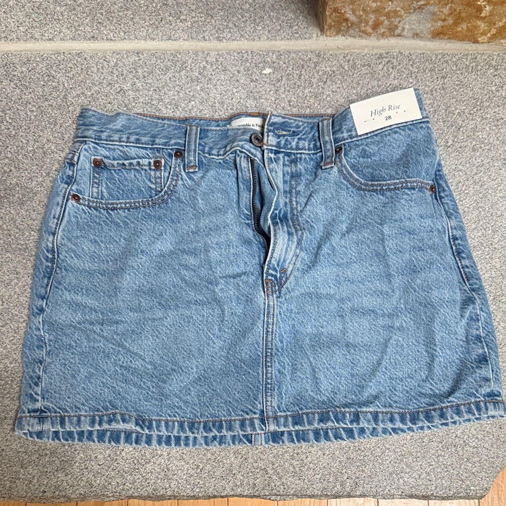 Abercrombie & Fitch Blue Denim Mini Skirt